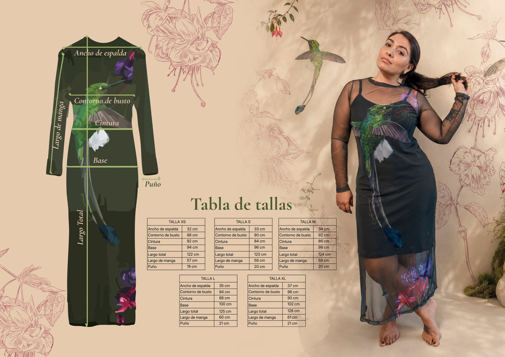 Vestido Mesh - Colección Raíz Viva